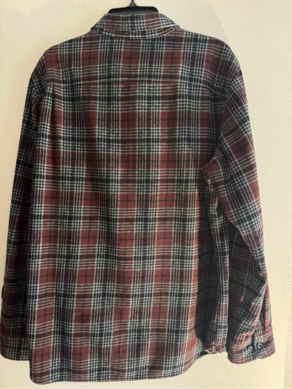 The North Face plaid button